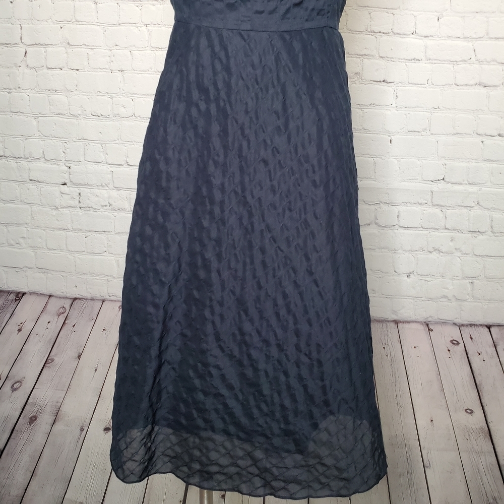 J.Crew Navy Blue Quilted Strapless Dress Size 0 - Picture 4 of 8
